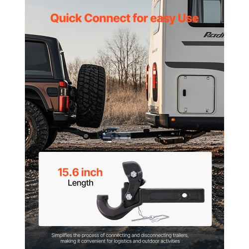 Pintle Hook 20000 lbs Towing Capacity Pintle Hitch Receiver for 2inch
