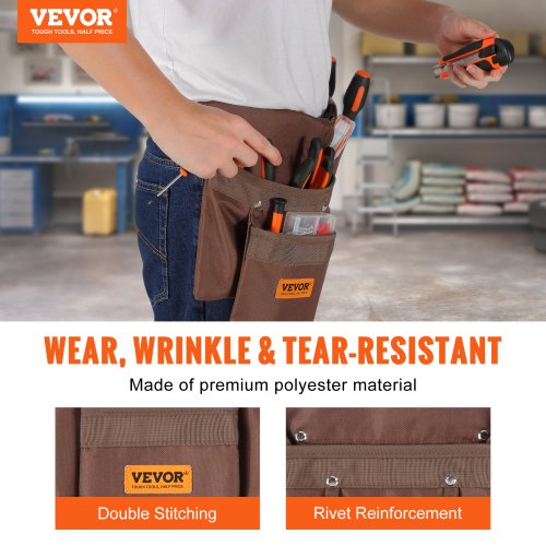Tool Belt Adjusts from 29 Inches to 54 Inches Polyester Heavy Duty Tool