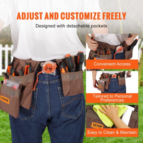 Tool Belt Adjusts from 29 Inches to 54 Inches Polyester Heavy Duty Tool