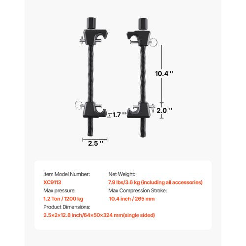 Strut Spring Compressor 2 Pack Heavy Duty Coil Spring Compressor Tool with 104
