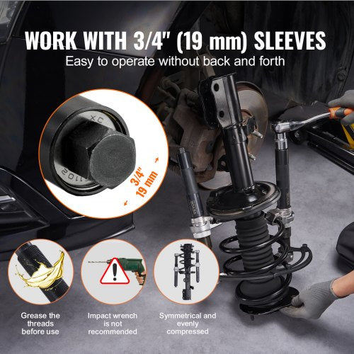 Coil Spring Compressor Tool 2 pcs Heavy Duty Macpherson Strut Spring