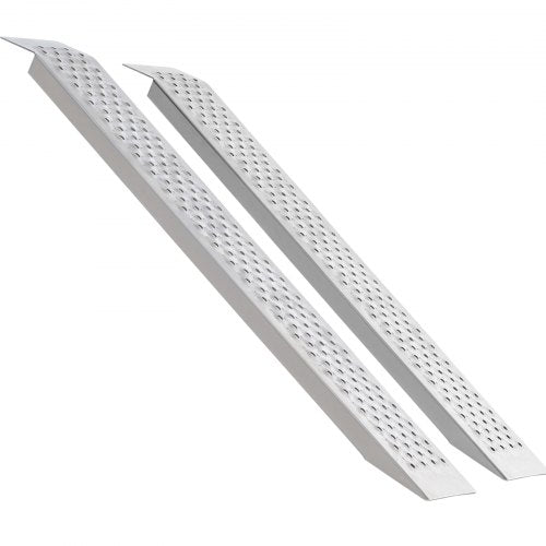 Portable Loading Ramps 2 Pcs 472 x 8.5 in Durable Aluminum Shed Ramp Set