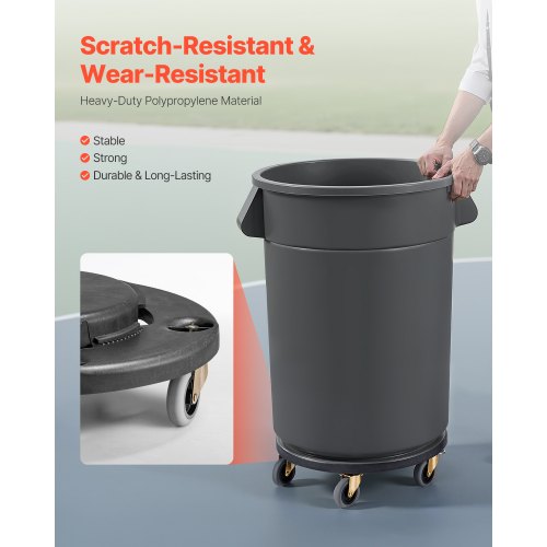 Trash Can Dolly Fit 20 32 44 55 Gallon Containers 2 Packs Round Trash