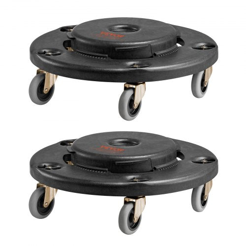 Trash Can Dolly Fit 20 32 44 55 Gallon Containers 2 Packs Round Trash