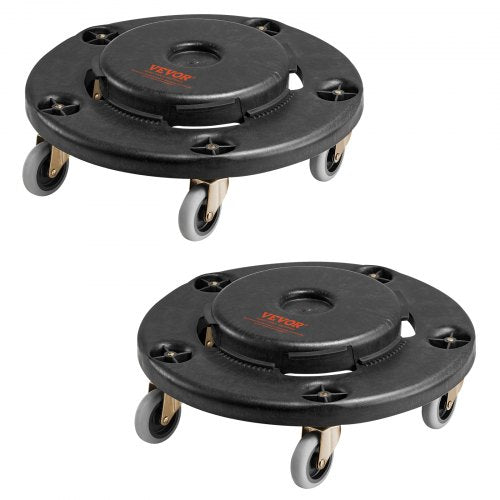 Trash Can Dolly Fit 20 32 44 55 Gallon Containers 2 Packs Round Trash