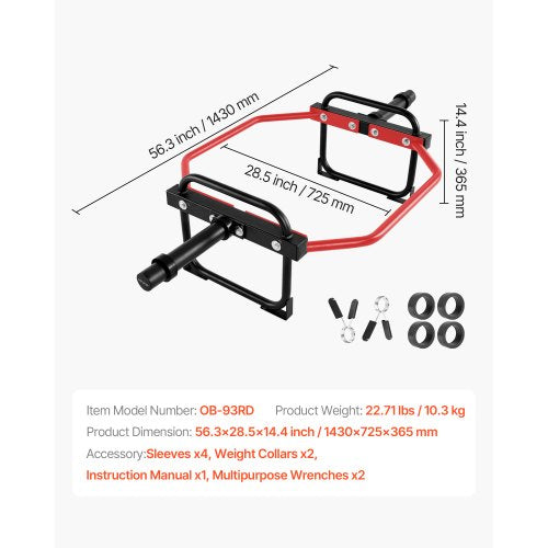 Trap Bar Hex Bar 2Inch Hex Barbell 500 LBS Capacity Shrug Bars 1