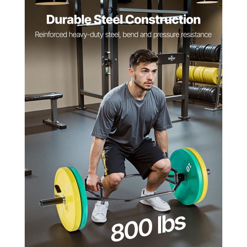 Trap Bar Hex Bar 2Inch Hex Barbell 800 LBS Capacity Shrug Bars with Knurled