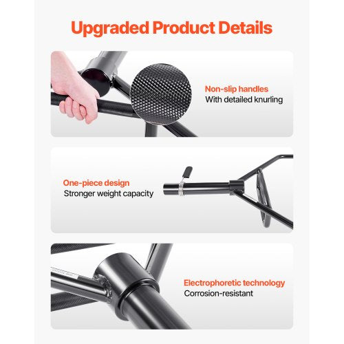 Trap Bar Hex Bar 2Inch Hex Barbell 800 LBS Capacity Shrug Bars with Knurled