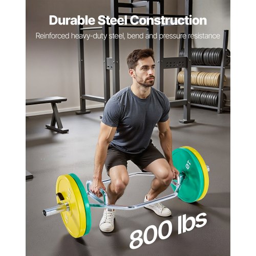 Trap Bar Hex Bar 2Inch Hex Barbell 800 LBS Capacity Shrug Bars with Knurled 1