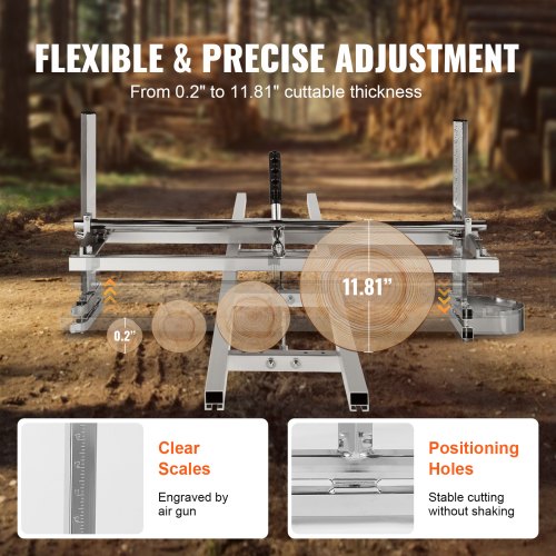 Chainsaw Mill and Rail Mill Guide System Portable Sawmill 1436 Guide