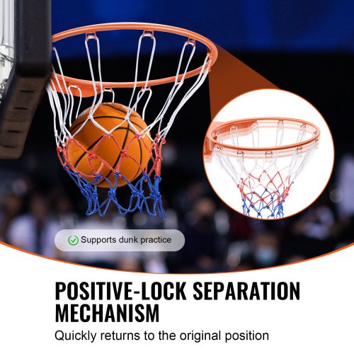 Basketball Rim Wall Door Mounted Basketball Hoop Heavy Duty Q235