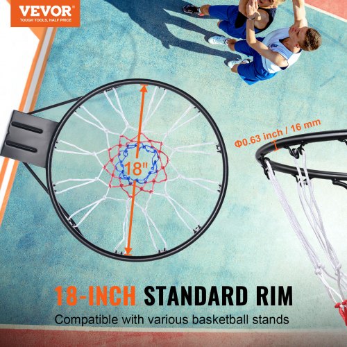 Basketball Rim Wall Door Mounted Basketball Hoop Heavy Duty Q235