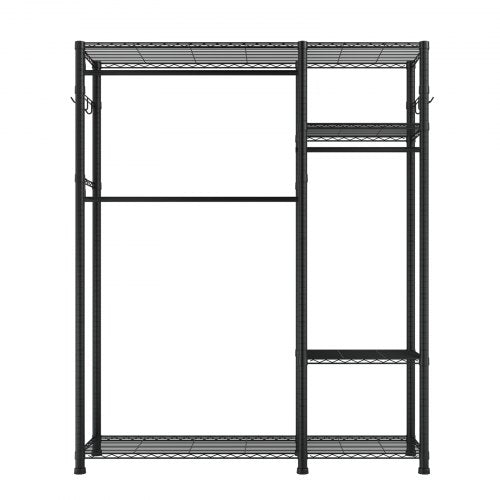 Clothing Garment Rack Heavy Duty Clothes Rack 6 Adjustable Tiers Clothes