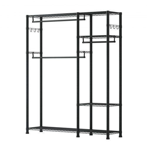 Clothing Garment Rack Heavy Duty Clothes Rack 6 Adjustable Tiers Clothes