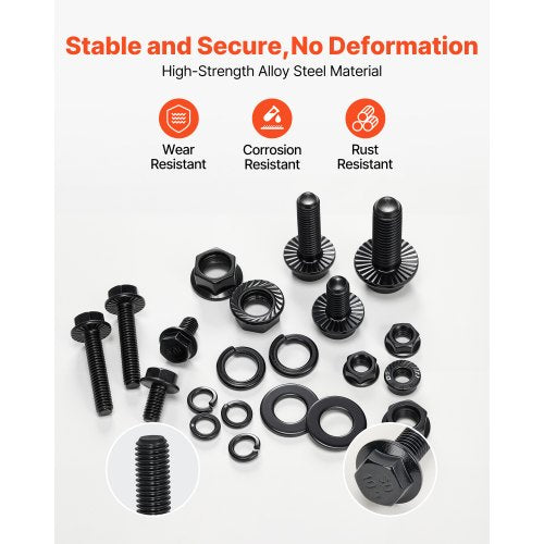 280 Pcs Bolts and Nuts Assortment Kit Metric Machine Screws and Flat