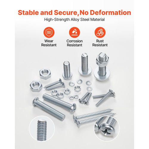 2250 Pcs Bolts and Nuts Assortment Kit Metric Imperial Machine Screws and Nuts