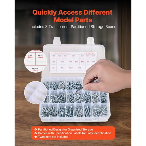 2250 Pcs Bolts and Nuts Assortment Kit Metric Imperial Machine Screws and Nuts
