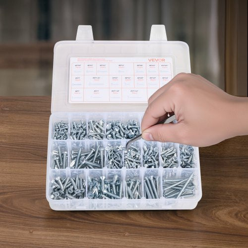 2250 Pcs Bolts and Nuts Assortment Kit Metric Imperial Machine Screws and Nuts