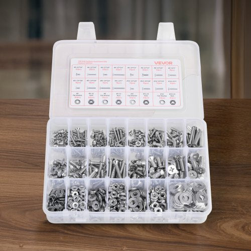 720 Pcs Bolts and Nuts Assortment Kit Imperial Machine Screws and Flat