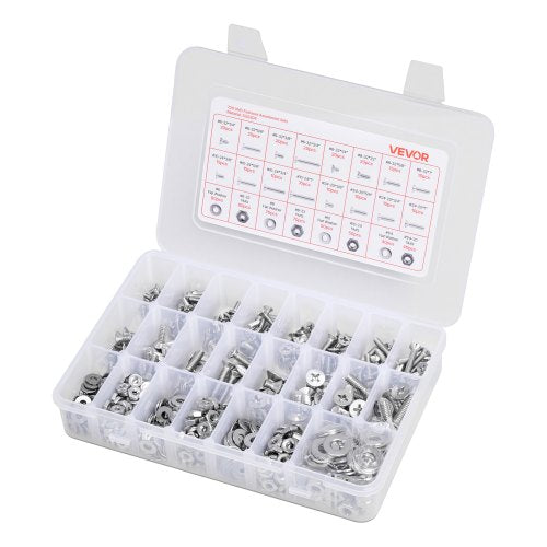 720 Pcs Bolts and Nuts Assortment Kit Imperial Machine Screws and Flat
