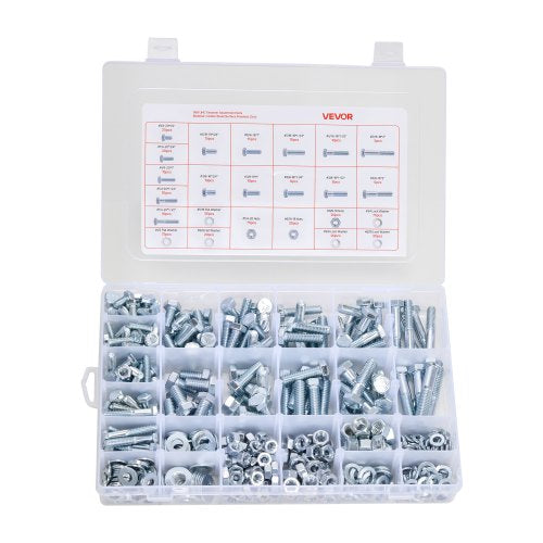 566 Pcs Bolts and Nuts Assortment Kit Imperial Machine Screws and Flat