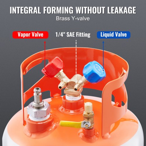 Refrigerant Recovery Tank with Float Switch – 30 lb Capacity ac Recovery