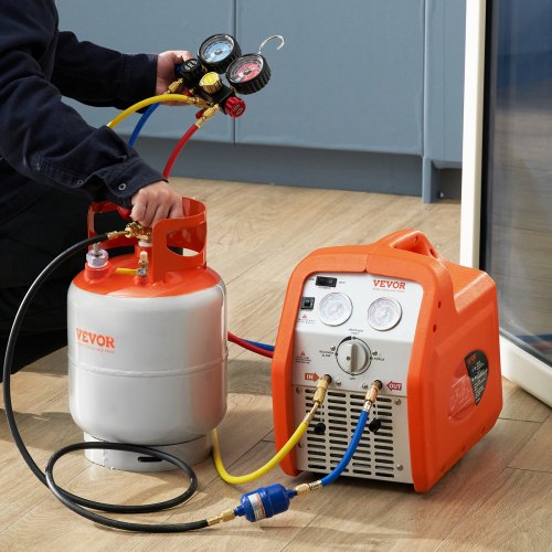 Refrigerant Recovery Tank with Float Switch – 30 lb Capacity ac Recovery