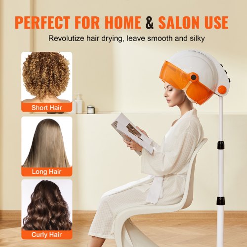Professional Hooded Dryer 1875W HighPower Bonnet Hair Dryer Sit Under Hair Dryer