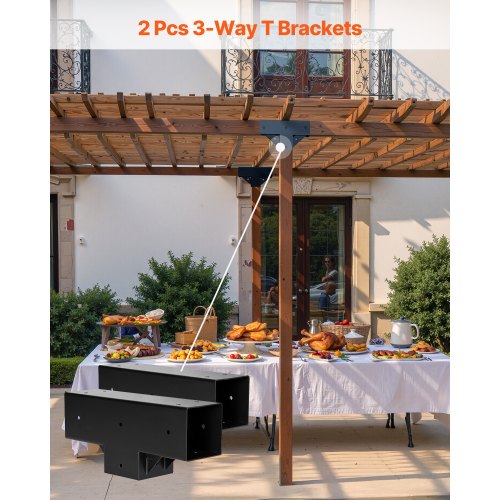 Pergola Kit 2Pack TShaped 4x4 Actual 35x35 Inch 3Way Pergola
