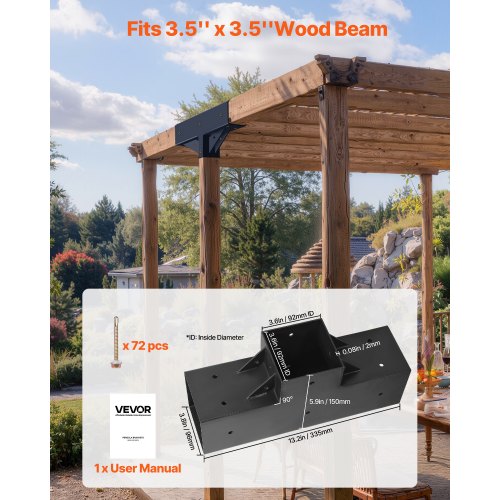 Pergola Kit 4Pack TShaped 4x4 Actual 35x35 Inch 3Way Pergola
