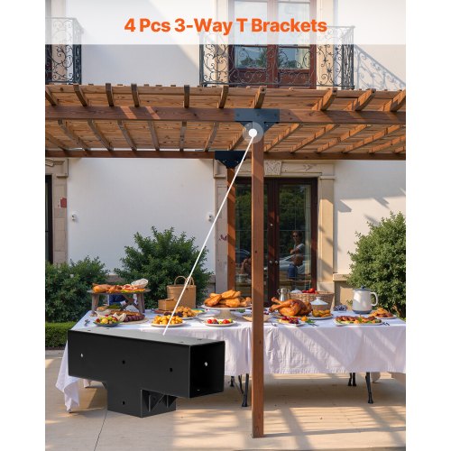 Pergola Kit 4Pack TShaped 4x4 Actual 35x35 Inch 3Way Pergola