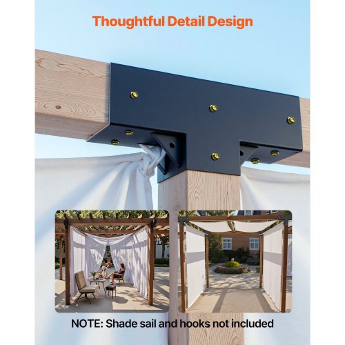 Pergola Kit 4Pack TShaped 4x4 Actual 35x35 Inch 3Way Pergola