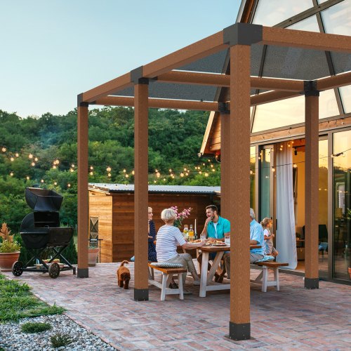 Pergola Kit 4x4 Inch Pergola Brackets for 35x35 Inch Wood Beams in Actual