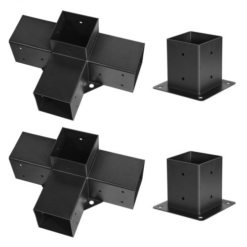 Pergola Bracket Kit 4x4 Inch Inner Size 35x35 2 Pcs 4Way Heavy Duty