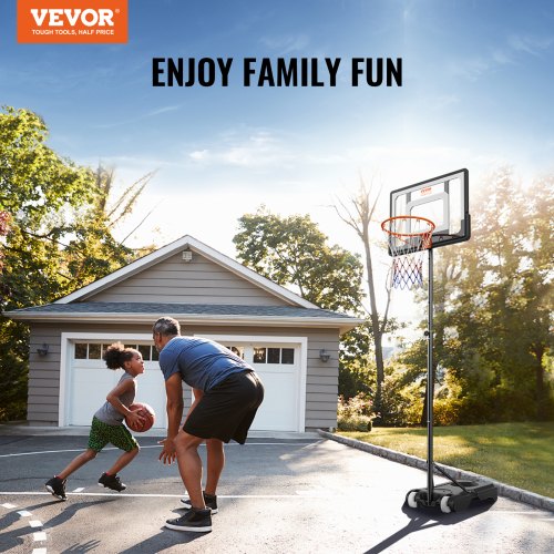Basketball Hoop 57 ft Adjustable Height Portable Backboard System 32 inch