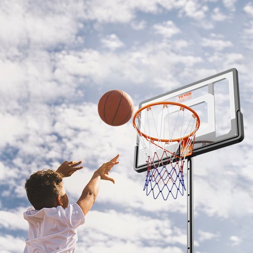 Basketball Hoop 57 ft Adjustable Height Portable Backboard System 32 inch