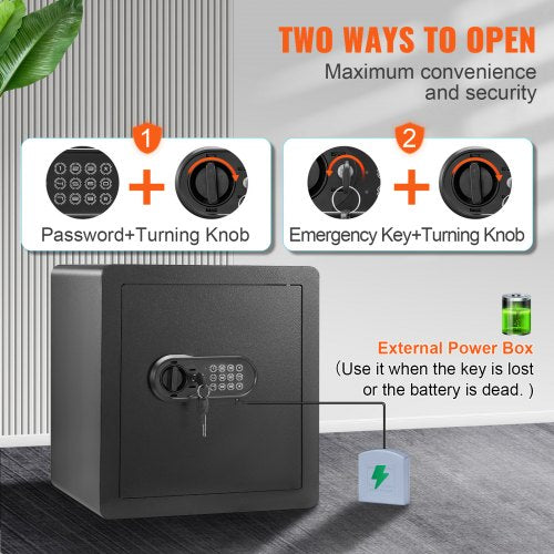 Safe 18 Cubic Feet Home Safe Steel Security Safe with Digital Keypad and 2 Keys