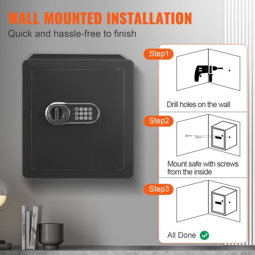 Safe 18 Cubic Feet Home Safe Steel Security Safe with Digital Keypad and 2 Keys