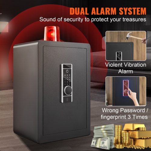 Safe 22 Cubic Feet Home Safe Steel Security Safe with Fingerprint