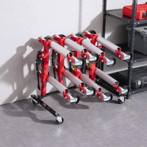 Car Dolly Rack Storage Rack with 360° Rotatable Wheels Hydraulic Ratchet