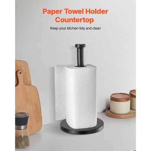 Paper Towel Holder Countertop Stainless Steel Kitchen Paper Towel Stand