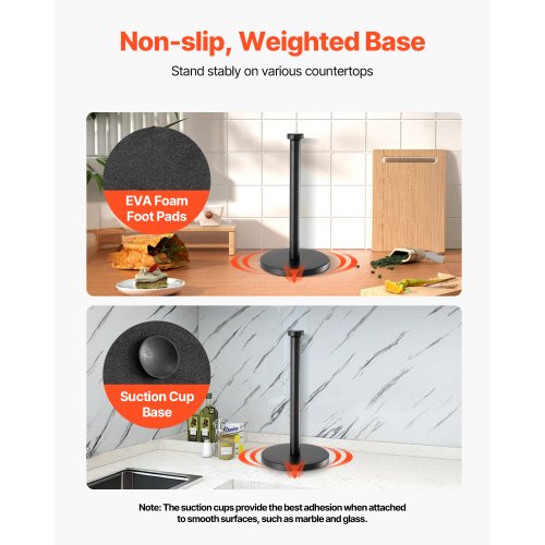 Paper Towel Holder Countertop Stainless Steel Kitchen Paper Towel Stand