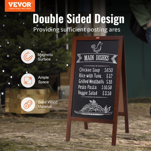 A Frame Chalkboard Sign DoubleSided Sidewalk Signs Freestanding Vintage