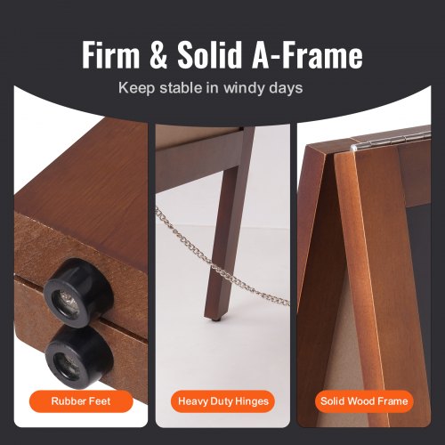 A Frame Chalkboard Sign DoubleSided Sidewalk Signs Freestanding Vintage