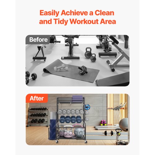 Yoga Mat Storage Rack Home Gym Workout Equipment Organizer Powder Coated 1