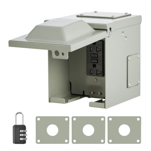 Outdoor Electrical Outlet Box 20 AMP GFCI Receptacle Electrical Outlet