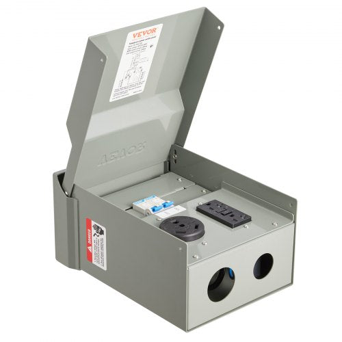 Temporary Power Outlet Panel 20 30 Amp RV EV Electrical Outlet Panel with NEMA