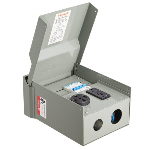 Temporary Power Outlet Panel 20 50 Amp RV EV Electrical Outlet Panel with NEMA