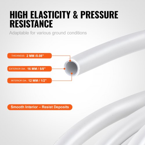 PEXALPEX Tube 82ft 58 Diameter AluminumPlastic Composite Pipe Oxygen
