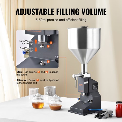 Pneumatic Paste Liquid Filling Machine 550ml Bottle Filler Bottle Filling